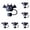 Black, variant on Halloween Straw Covers Caps for Cups 6 Pack Silicone Cat Ghost Pumpkin Skull Design Reusable Drinking Straw Topper Funny Tumbler Accessories Decorations Gifts Boo Basket Items Essentials