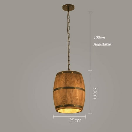 Vintage Rustic Wooden Chandelier Bar Wine Barrel During Light Retro Metal Chandeliers Hanging Ceiling Lamp Fixture For Cafe Kitchen Island Dining Wood 25x30cm 10x12inch Canada Vintage Rustic Wooden Chandelier Bar, Wine Barrel Chandelier Kitchen Island