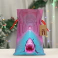 thumbnail image 4 of Fuzoiu Pink Shark Pool Fantasy Print Christmas Gift Bag,Burlap Gift Bag with Drawstring Closure & Hang Tag,Perfect for Holidays, Birthdays, and Special Occasions-Small, 4 of 7