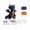 Blue, variant on Halloween Dinosaur Crochet Kit, DIY Dragon Doll Crochet Set with Yarn, Hook, Craft Accessories and Filling Cotton