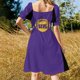 thumbnail image 5 of Vestido de manga corta con la bandera de Inglaterra (Cruz de San Jorge) Vestido de moda para mujer, 5 of 7