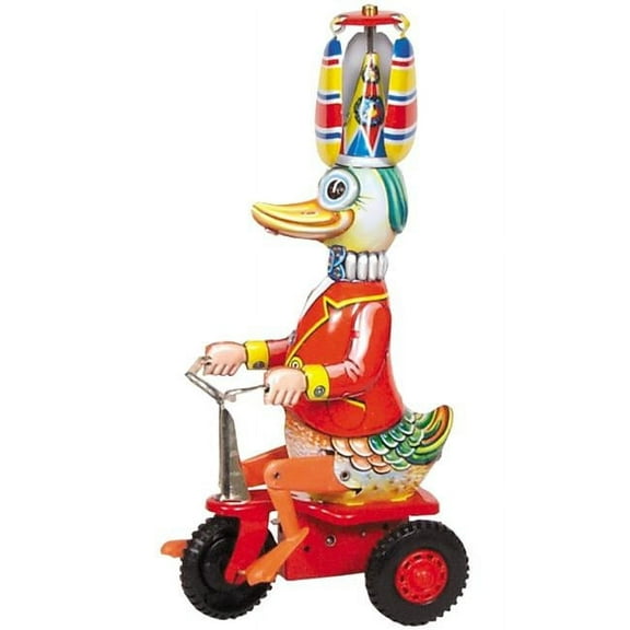 German Collectible Tin Toy - Duck on Bike