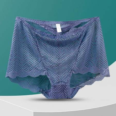 Njoeus Womens Underwear Lace Sexy Panties Bikini Panty for Women Seamless Mesh Breathable High Waist Underwear L-XXL