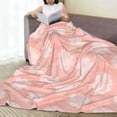 thumbnail image 4 of Pink Geometric Figure Pattern Throw Blanket, Super Soft Anti-Pilling Flannel Bed Blankets, 50"x40", 4 of 8