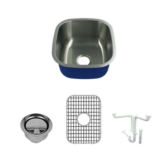 Transolid K-Musb17189 Meridian 16-1/2" Undermount Single Basin Stainless Steel Bar Sink -