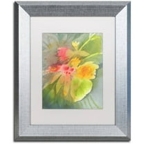 Trademark Fine Art 'Through Darkness Brightly' Canvas Art by Sheila Golden, White Matte, Silver Frame