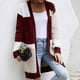 thumbnail image 4 of Cárdigan para mujer Cárdigan con frente abierto Suéteres Moda Color a juego Mangas largas Punto Suelto Tops Blusa Suéter Odeerbi  ODB-5, 4 of 5