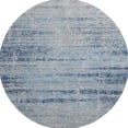 thumbnail image 3 of HomeRoots 662954 8 ft. Sky Blue & Gray Abstract Washable Round Area Rug with UV Protection, 3 of 9