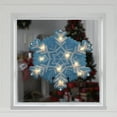 thumbnail image 4 of Northlight 11.75" Lighted Blue and White Snowflake Christmas Window Silhouette, 4 of 6