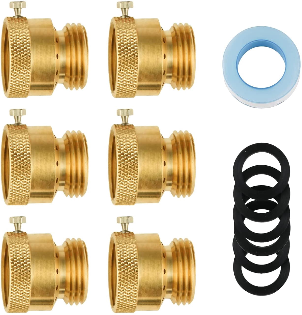 SUNGATOR Anti Siphon Valve, 6Pack Hose Bib Vacuum Breakers Set, 3/4