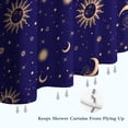 thumbnail image 6 of Blue Gold Sun Moon Pattern Shower Curtain 36"x72" ,Bathroom Decorative Shower Curtains Set with 12 Hooks,Modern Waterproof Washable Shower Curtain, 6 of 6
