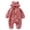 Pink, variant on Splozh Newborn Baby Winter Snowsuit Bear Outfit Fleece Warm Jumpsuit Romper Hooded Clothes for Infant Girls Boys Newborn Going Home Outfit Girl,Brown,9-12 Months