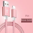 thumbnail image 2 of Cable de carga para teléfono móvil tipo C de Android para teléfono móvil Apple iPhone tejido de nailon, 2 of 3
