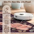 thumbnail image 6 of Design&I 4'x6' Ultra Soft Area Rug, Purple Deep Eggplant Botanical Sprigs Delicate Dotted Frame Border None Fluffy Washable Non Shedding for Bedroom Living Room Home Office, 6 of 7