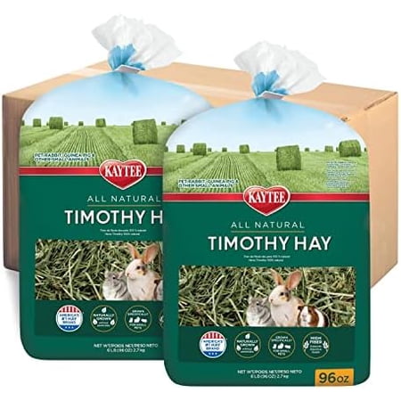 Kaytee All Natural Timothy Hay for Guinea Pigs, Rabbits & Other Small Animals, 12 Pound
