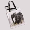 thumbnail image 2 of PKQWTM Watercolor Painting Of Elephants Canvas Shoulder Bags Handbags Tote Bags Shopping Bag, 2 of 2