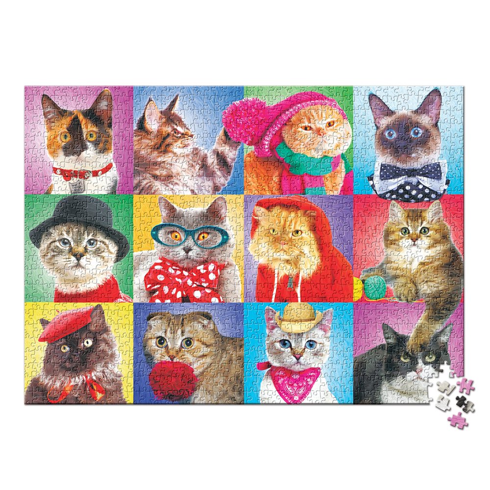 A Dozen Silly Cats 300 Piece Jigsaw Puzzle
