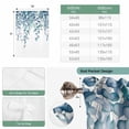 thumbnail image 6 of Eucalyptus Leaves Balloon Curtains for Living Room/French Door, Light Blue Summer Botanical Weeping Tie Up Curtains 63 Inch Length Energy Saving Kitchen Curtains Shades for Windows 42"x63", 6 of 8