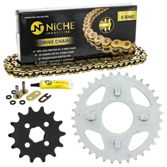 Niche Sprocket Chain Set for Honda CF70 Chaly 14/35T 420 X-Ring Motorcycle MK1005018