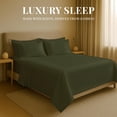thumbnail image 3 of Sacred Thread Rayon Derived from Bamboo Sheets Twin XL Size, 18'' Deep Pocket Cooling Sheets for Hot Sleepers, 4 PC Cooling Sheets (Twin XL Size) (Hunter Green), 3 of 9