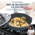 thumbnail image 3 of PRICUSIS Ceramic Nonstick 10 inch/3.2 qt Deep Skillet with Glass Lid, Double Pour Spout, Induction Compatible, Dishwasher & Oven Safe, 3 of 9