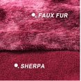 thumbnail image 3 of Couverture en Fausse Fourrure Bordeaux Douce et Moelleuse, 3 of 5