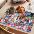 thumbnail image 3 of Independence Day Dog Cat Placemats Set of 1, Red Blue American Flag Firework Balloon Flower Non-Slip Place Mats Washable Table Mats for Kitchen Dining Table Decorations Indoor/Outdoor, 3 of 9