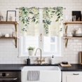 thumbnail image 2 of Eucalyptus Leaves Kitchen Curtains Small Short 39 Inch Length, Watercolor Weeping Teal Botanical Vintage Bedroom Living Room Curtains, Light Filtering Cafe Curtain Drapes 2 Panels Set 55''x39'', 2 of 9