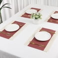 thumbnail image 7 of REGALWOVEN Set of 6 Placemats for Kitchen Dining Table Decor Washable Heat Resistant Table Placemats Wipeable Table Mat Red 18*12in, 7 of 7