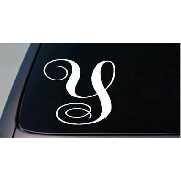 LETTER Y 6" monogram sticker decal truck car window teach craft initials *D796*