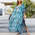 thumbnail image 3 of Minjewel Colorful Floral Beach Cover Up Robe for Women, Lightweight Long Sleeve Bikini Cover Up, Swimsuit Coverup,,Sun protection,Bathing Suit for Women,Sky Blue One Size, 3 of 4