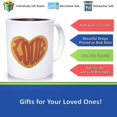thumbnail image 3 of Rainbow Mug, Love Mug, Love And Rainbow Coffee Mug, 70's Style Mug, Groovy Mug, Vintage Kitchen Gift, 70's Style Kitchen Decor, Ceramic Novelty Coffee Mugs 11oz, 15oz Mug, Tea Cup, Gift, 3 of 4