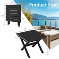 thumbnail image 4 of Resenkos Outdoor Folding Side Table Foldable Weather-Resistant HDPE Adirondack Table-Black, Slatted Outdoor Coffee Table for Outside Patio Storage, 4 of 7