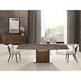 thumbnail image 4 of Casabianca Home Olivia Set of 2 Polyurethane Leather Dining Chairs - Beige, 4 of 4