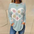 thumbnail image 2 of Pxiakgy Hauts de Pâques pour Femmes en Solde, Chemise à Manches Longues Imprimée Œuf de Pâques et Lapin Col Rond Décontracté Chandail en Molleton Printemps Pâques Lapin Œuf de Pâques Col Rond Ample Décontracté, 2 of 5