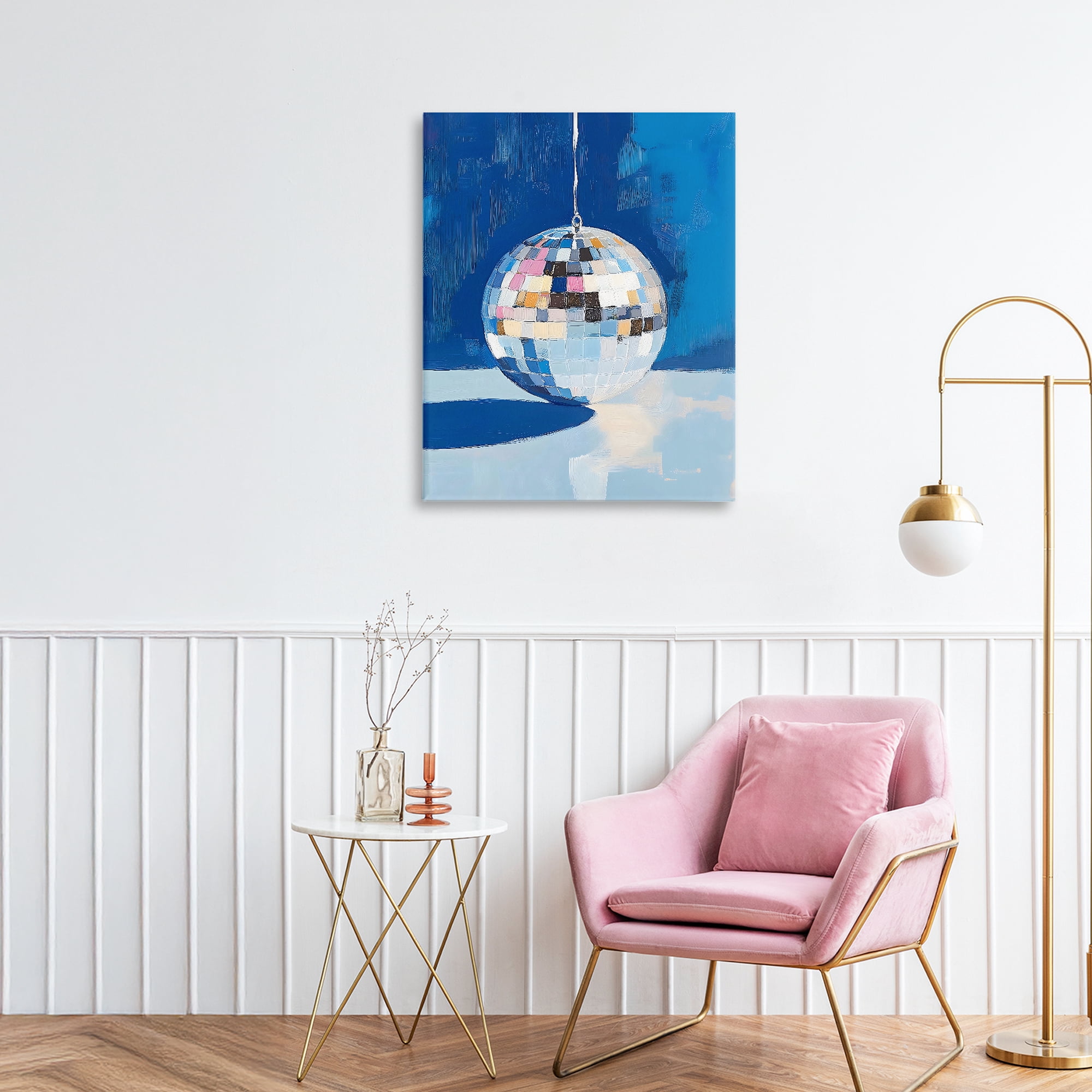 Stupell Industries Silver Dance Disco Ball Canvas Wall Art, design by The Prints Vibe