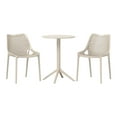 thumbnail image 2 of WestinTrends Playa 3-Piece Outdoor Resin Patio Bistro Set with Stackable Patio Dining Side Chairs, Sand, 2 of 13