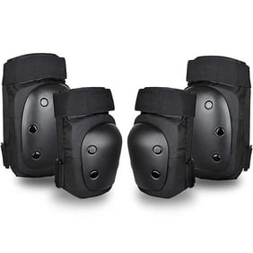 Meidong Skateboard Knee Pads Elbow Pad, Skate Pads 2 in 1 Protective Gear Set Four-piece Set for Skateboarding Skating Cycling Biking Bicycle Scooter