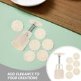 thumbnail image 3 of TEHAUX 2Sets Hand Press Moon Cake Mold Set White ABS Material with Unique 3D Flower Patterns for Home Use, 3 of 8