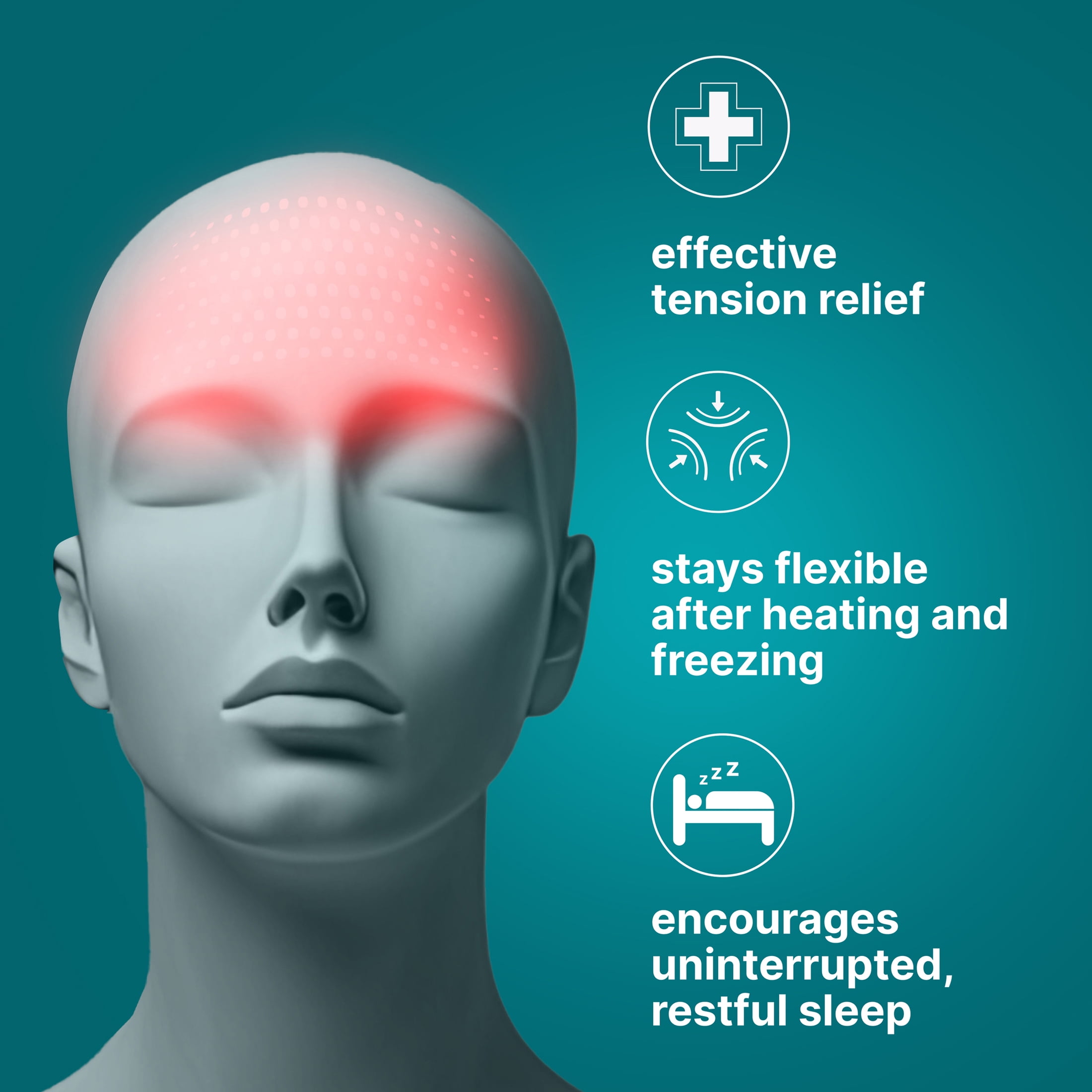 Homedics Soothing Hot & Cold Relief Gel Head Sleeve, 1 Count
