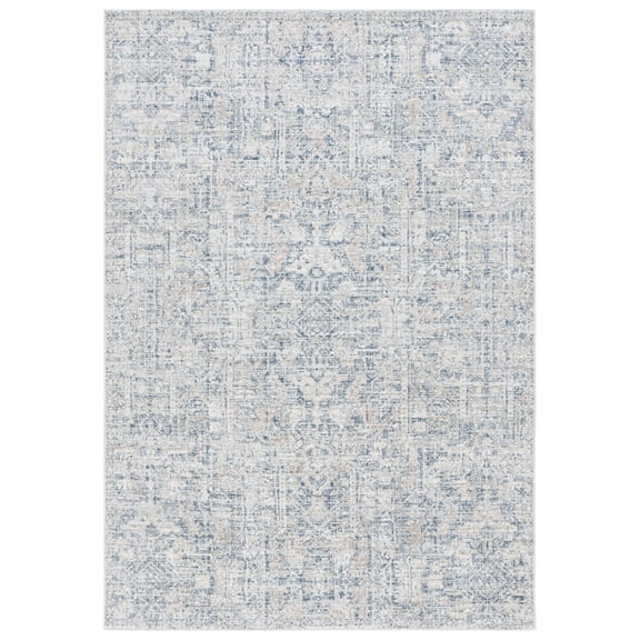 SAFAVIEH Hunter Sandford Abstract Polyester Area Rug, Ivory/Dark Grey/Sage, 8' x 10'
