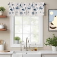 thumbnail image 2 of Cartoon Ocean Valance Curtain for Windows Nautical Ship Octopus Crab Whale Wave Rod Pocket Curtain Valances Short Window Treatments Panels for Kitchen Bathroom Laundry Room Basement 42 x 18 Inch, 2 of 9