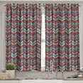 thumbnail image 2 of Ambesonne Abstract Valance & Curtain, Colorful Rainbow Leaf, 55"x45", Multicolor, 2 of 6