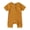Brown, variant on Caoirhny Newborn Baby Short Sleeve Romper Knit Ribbed Solid Color Cotton Jumpsuits One Piece O-Neck Button Pajamas Playsuit