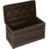Suncast DBW7500 73 Gallon Outdoor Patio Storage Chest with Handles & Seat, Resin, Java, 39 lb, (L x W x H) 23.75 x 22.5 x 46 inches
