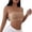 Beige, variant on IQOGKRN Women Strapless Tube Top Bra Hollow Cutout Lace Back Seamless Bandeau Bra Non Slip Stretch Strapless Bustier Beige L