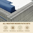 thumbnail image 5 of ELPOSUN Patio Furniture Set, 7-Piece Patio Furniture Set with Coffee Table & Waterproof Covers, All-Weather Wicker Outdoor Sectional for Backyard Balcony, Navy, 5 of 8