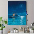 thumbnail image 4 of Qisvanset Yacht Nautical Ocean Night Canvas Print 15.75x11.81 Inches, 4 of 8