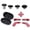 Red, variant on 10 IN 1 Metal Replacement Thumbsticks for Xbox Elite Controller Series 2 Core, Includes 4 Swap Magnetic Joysticks, 4 Paddles, 1 Standard D-Pads, Accessories Parts for Xbox One Elite 2,purple