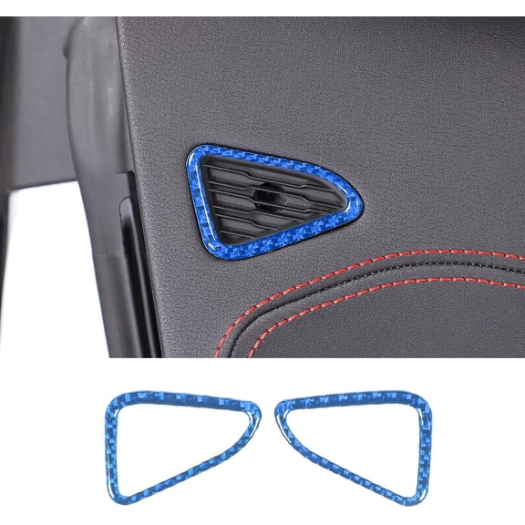 TINKI Soft Carbon Fiber Door AC Air Vent Outlet Cover Trims Compatible with Chevrolet Corvette C8 2020-2023, Side Door Small Speaker Trim Frame Accessories
